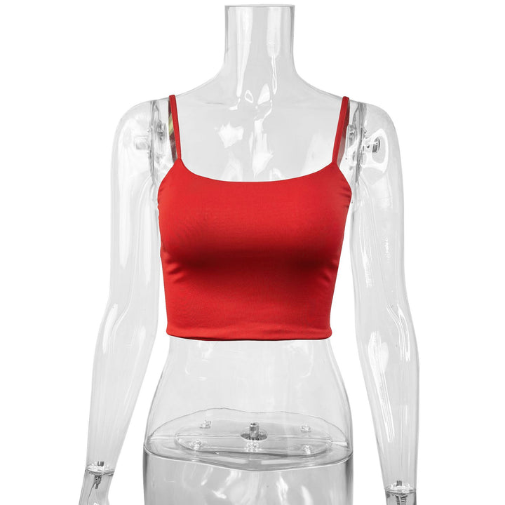 Dame Crop-top med justerbara spaghettiband och figurnära passform Mirla-Eva Jonsson