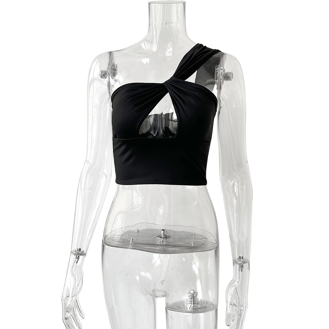 Dame Crop-top med knutdetaljer Mirla-Eva Jonsson
