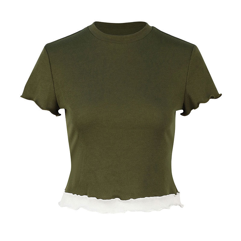 Dame Crop-top med ruffle detaljer Mirla-Eva Jonsson