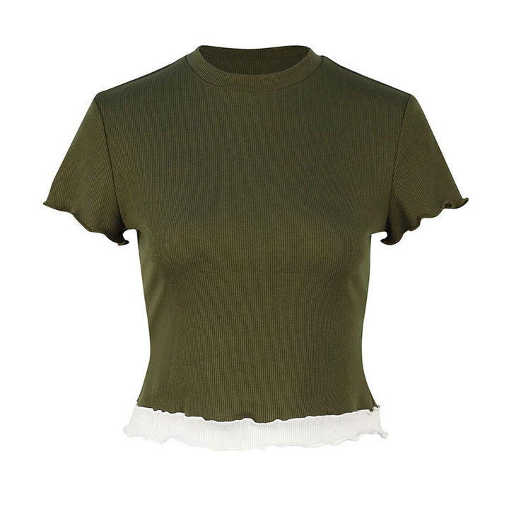 Dame Crop-top med ruffle detaljer Mirla-Eva Jonsson