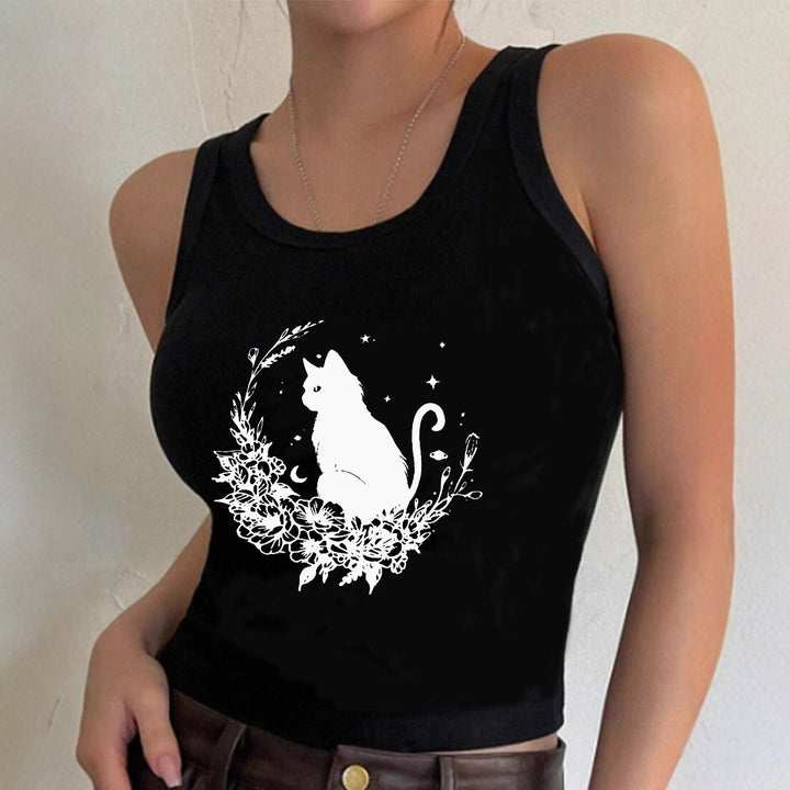 Dame Crop-top med unik design och moderiktig text Mirla-Eva Jonsson