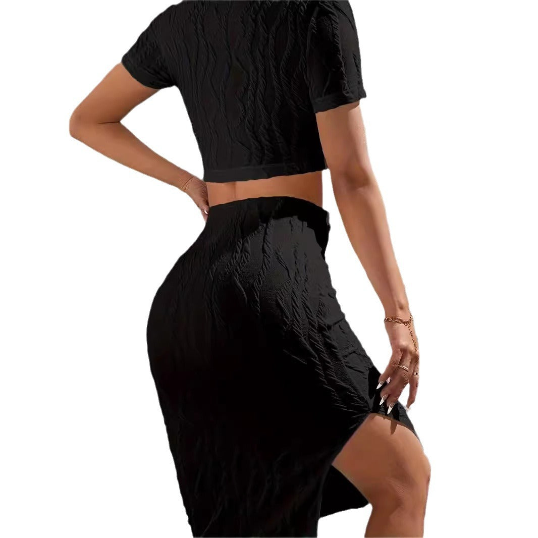 Dame Crop-top och Maxi-kjol Outfit Eva Jonsson-Eva Jonsson