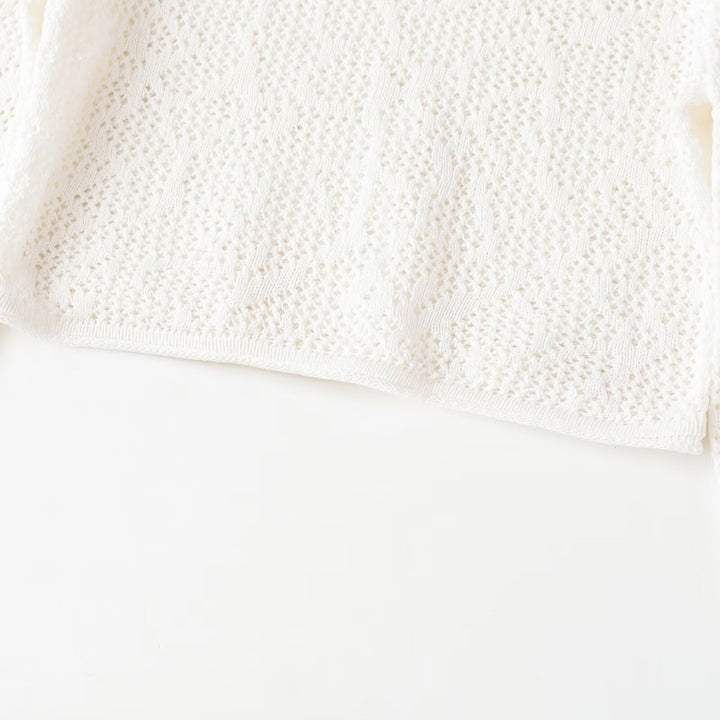 Dame Cropped Sticktop med elegant längsmönster Mirla-Eva Jonsson