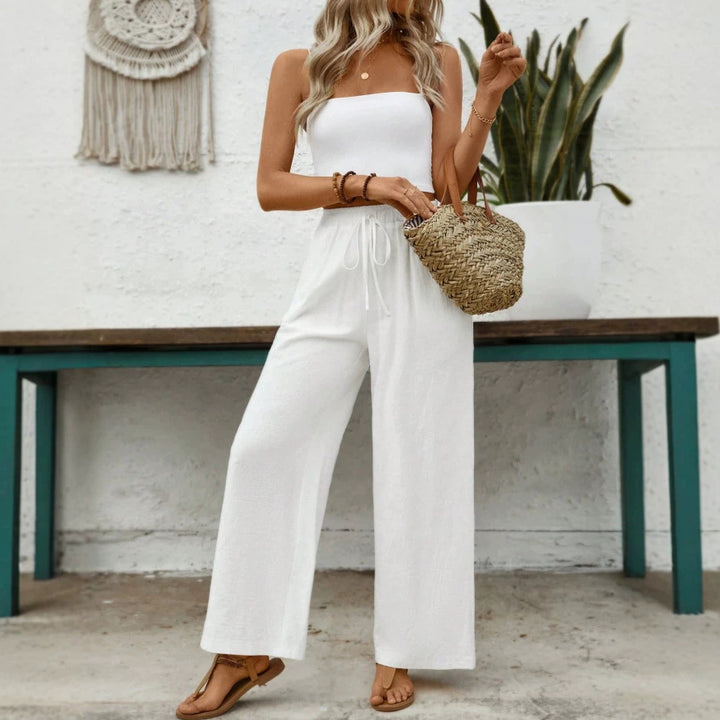 Dame Culotte Jumpsuit med elastisk midja och breda ben Mirla-Eva Jonsson