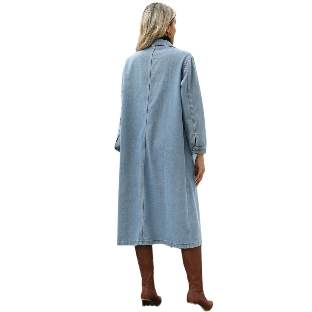 Dame Denim-Midijacka med praktiska fickor och avslappnad snitt Mirla-Eva Jonsson