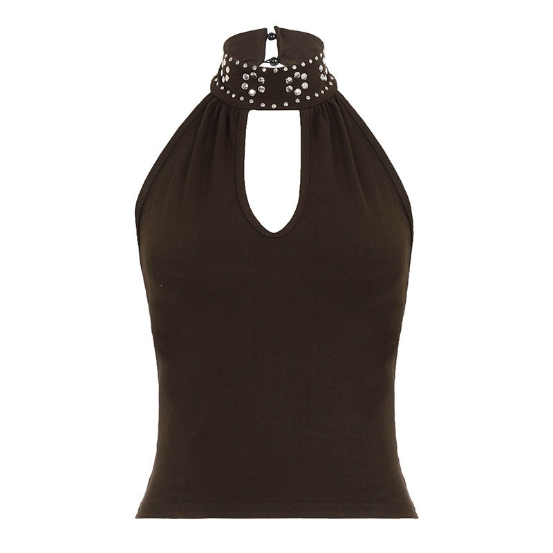 Dame Elegant Haltertop med glittrande accenter Mirla-Eva Jonsson