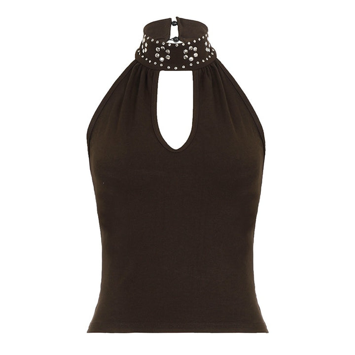 Dame Elegant Haltertop med glittrande accenter Mirla-Eva Jonsson