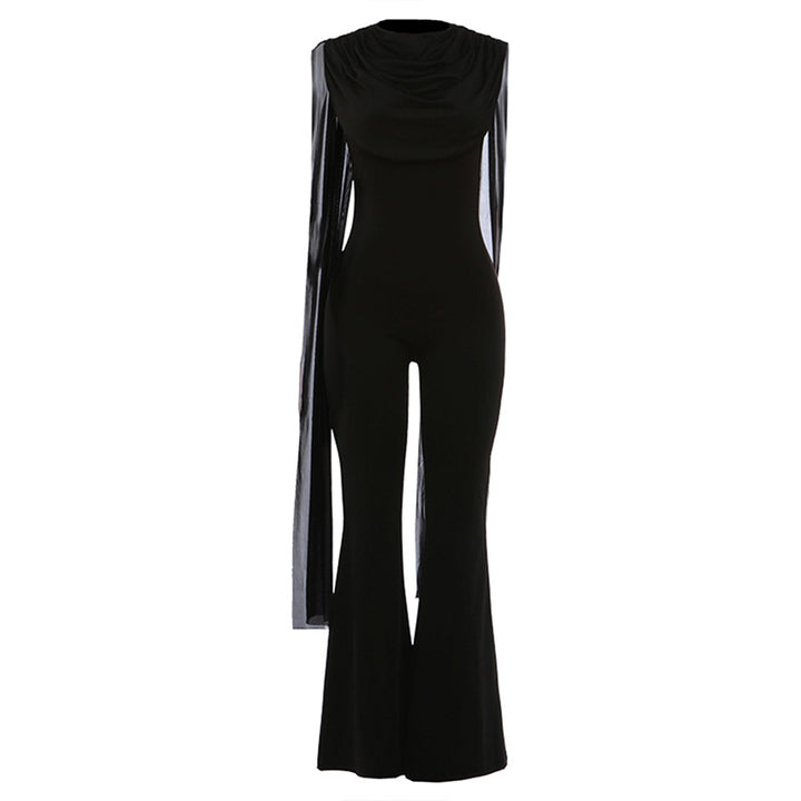 Dame Elegant Jumpsuit med Drapering och bred byxföring Mirla-Eva Jonsson