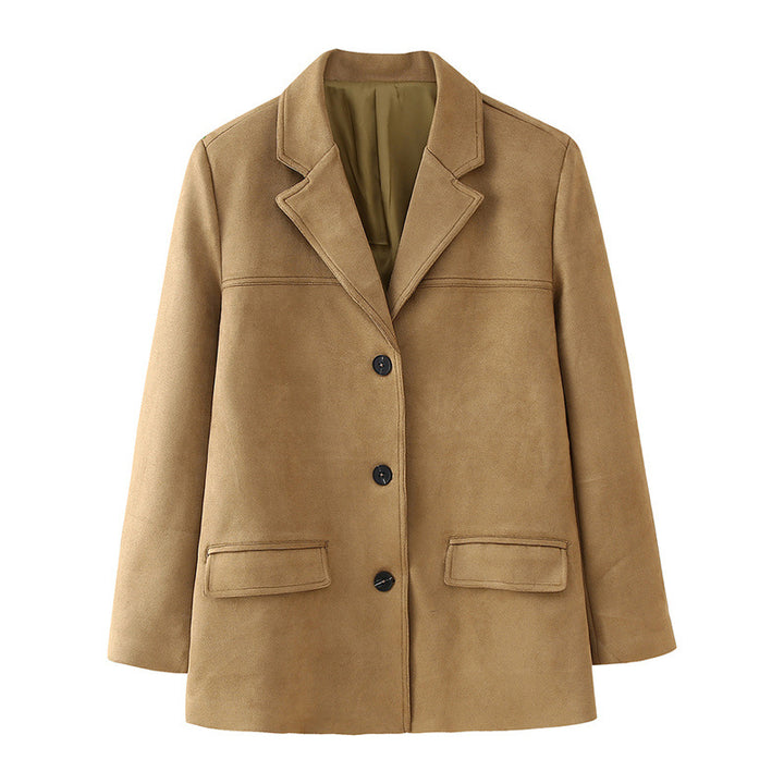 Dame Elegant SUEDE-blazerjacka Mirla-Eva Jonsson