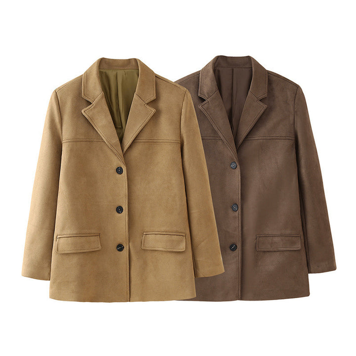 Dame Elegant SUEDE-blazerjacka Mirla-Eva Jonsson