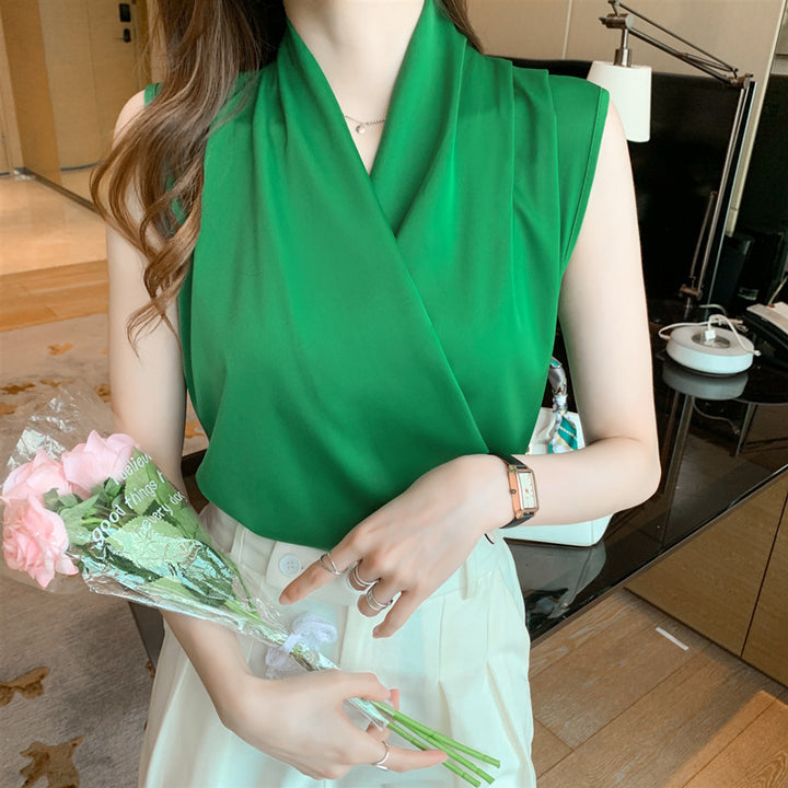 Dame Elegant Wrap Bluse Eva Jonsson-Eva Jonsson