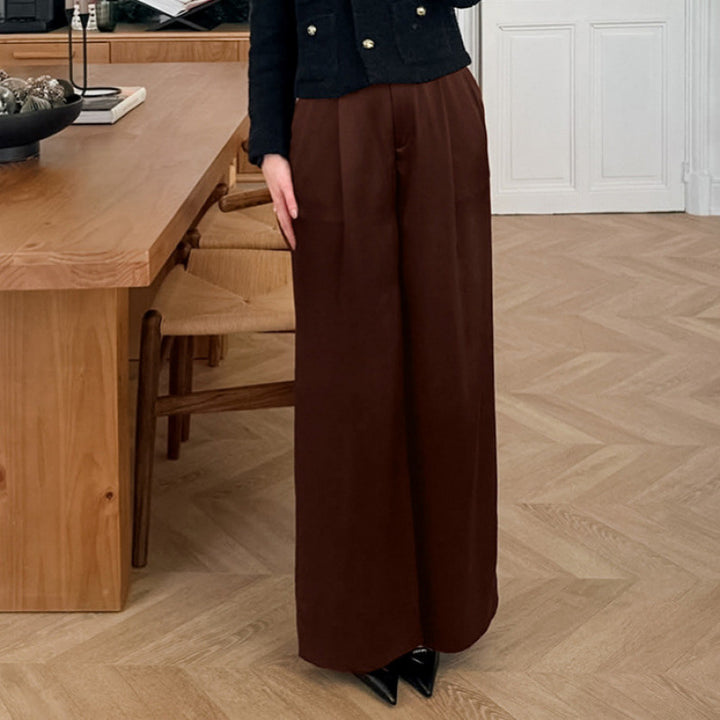 Dame Elegant vid byxa med hög midja och bekväm passform Mirla-Eva Jonsson