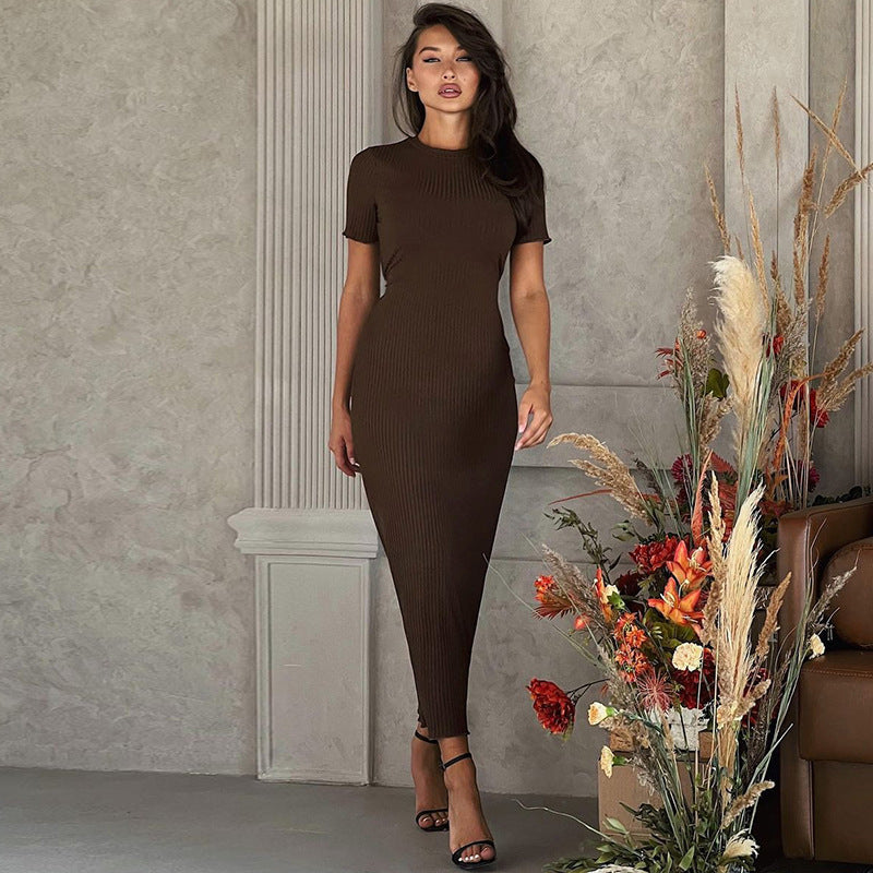Dame Eleganta figurformande Maxiklänning med kort ärmsnitt Mirla-Eva Jonsson