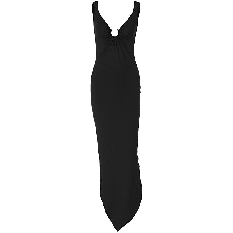 Dame Figurbetonat Maxiklänning med raffinerat Cut-Out och samtida design Mirla-Eva Jonsson