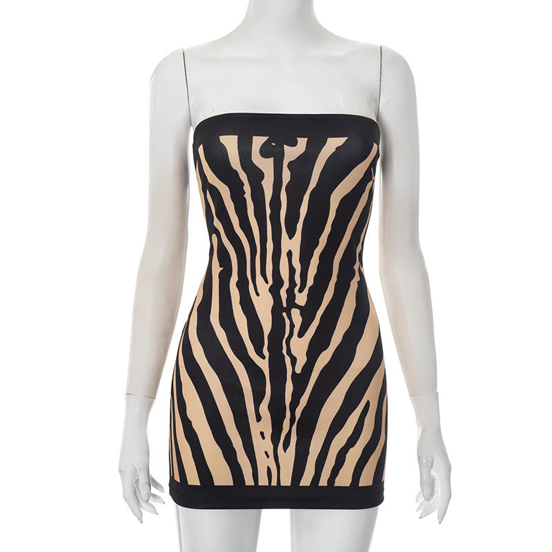 Dame Figurformande Bandeau Klänning i Zebra-Design Mirla-Eva Jonsson