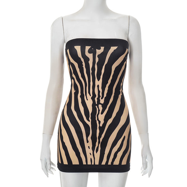Dame Figurformande Bandeau Klänning i Zebra-Design Mirla-Eva Jonsson