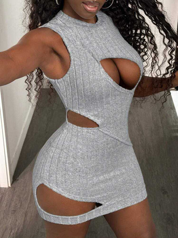 Dame Figurformande Cut-Out Klänning med raffinerade detaljer Eva Jonsson-Eva Jonsson
