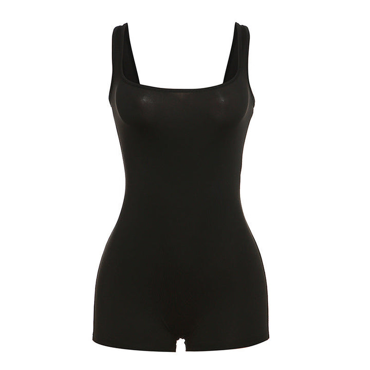 Dame Figursydd Jumpsuit med Djup Urringning och Elastiskt Material Mirla-Eva Jonsson