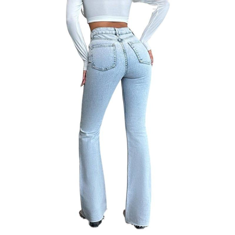 Dame Flared Jeans med hög midja och avslappnad passform Mirla-Eva Jonsson