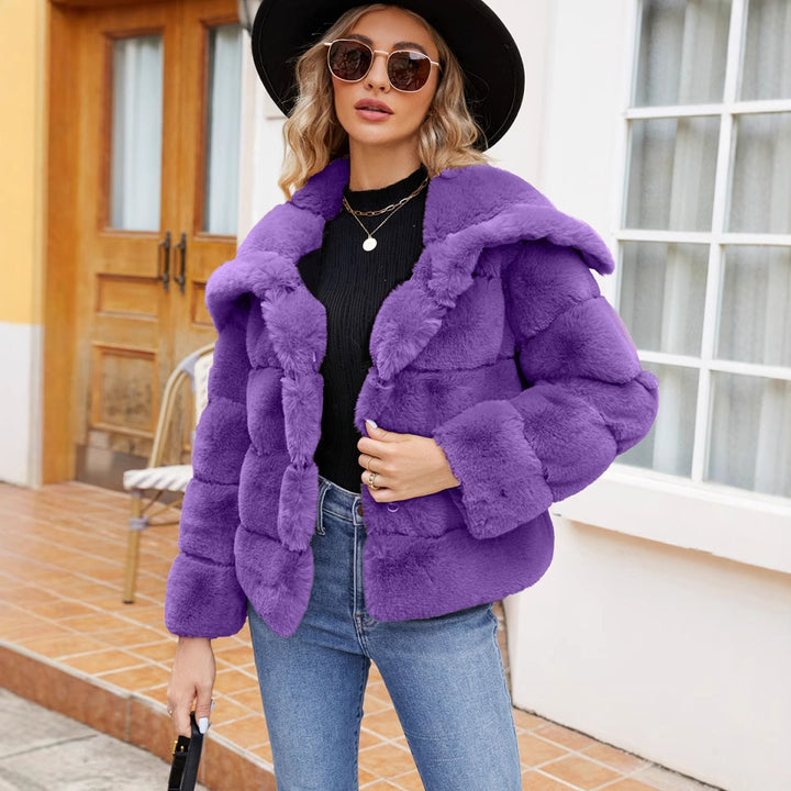 Dame Fleece-Puffjacka med huva Mirla-Eva Jonsson