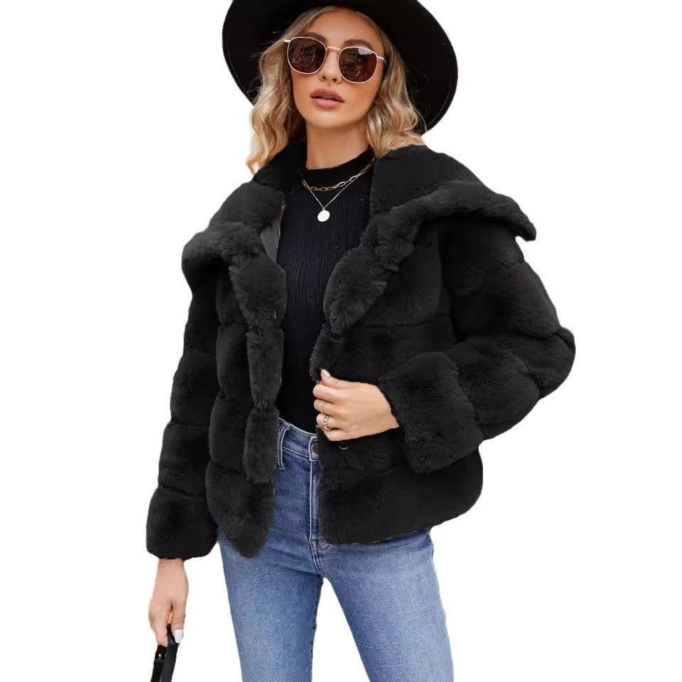 Dame Fleece-Puffjacka med huva Mirla-Eva Jonsson