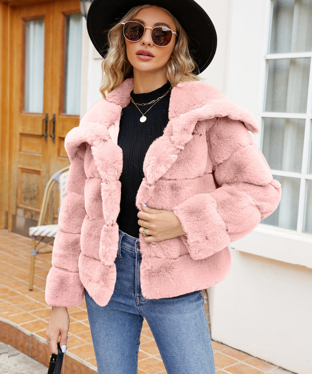 Dame Fleece-Puffjacka med huva Mirla-Eva Jonsson