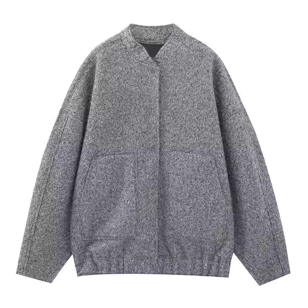 Dame Fleece-jacka med praktiska fickor och elastisk midja Mirla-Eva Jonsson