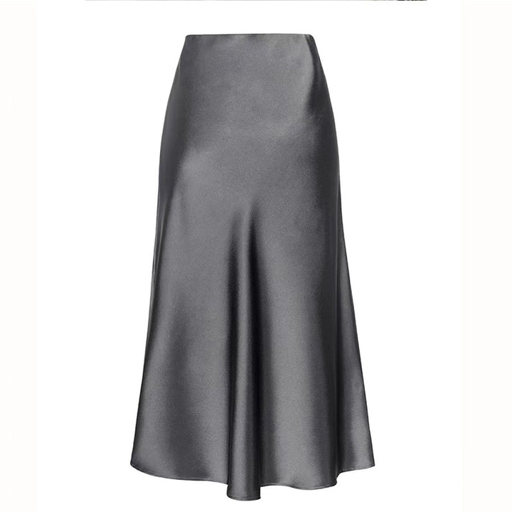 Dame Flödande satäng midi kjol med elegant snitt Mirla-Eva Jonsson