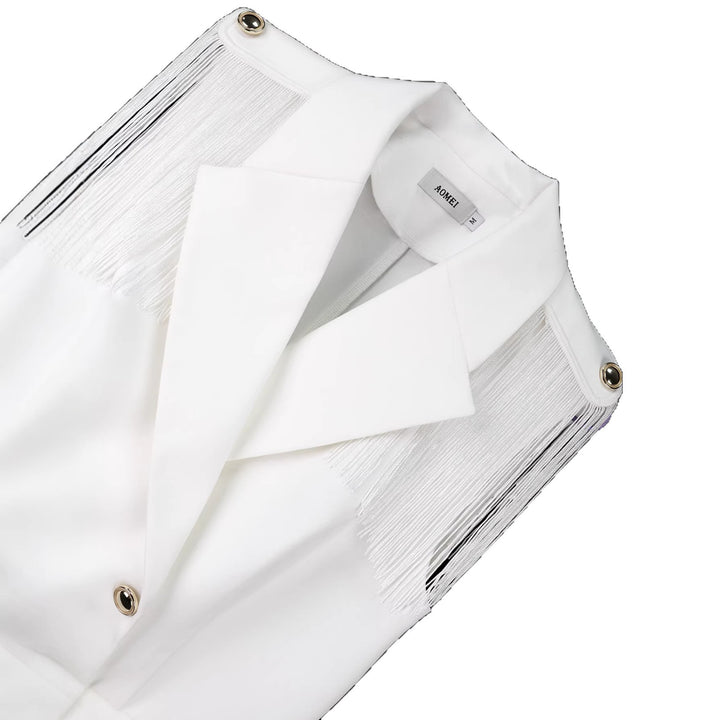 Dame Fransen-klänning i elegant blazer-stil Mirla-Eva Jonsson