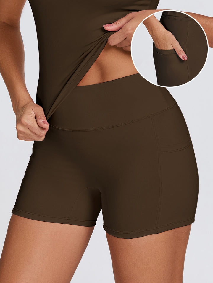 Dame Funktionella Sportshorts med sidfickor och hög midja Mirla-Eva Jonsson