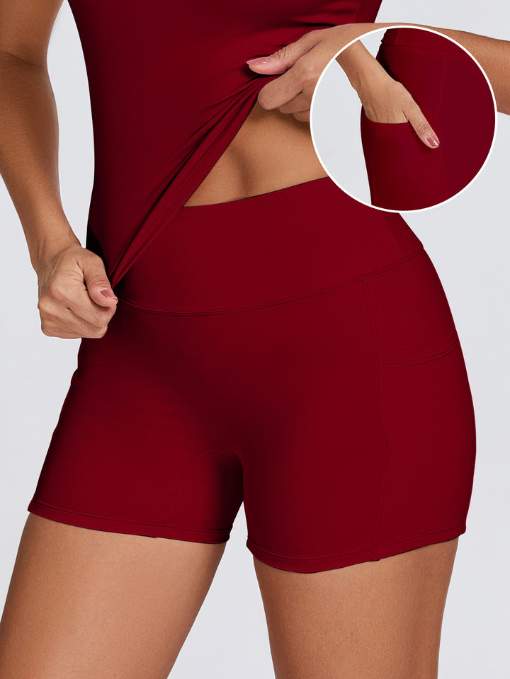 Dame Funktionella Sportshorts med sidfickor och hög midja Mirla-Eva Jonsson