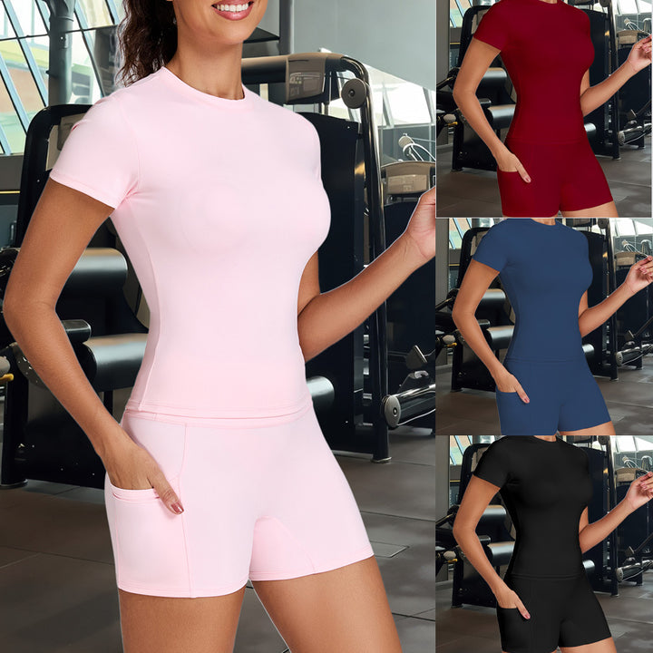 Dame Funktionella Sportshorts med sidfickor och hög midja Mirla-Eva Jonsson
