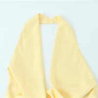Dame Halter-top med elegant inpackningsdesign och flytande tyg Mirla-Eva Jonsson