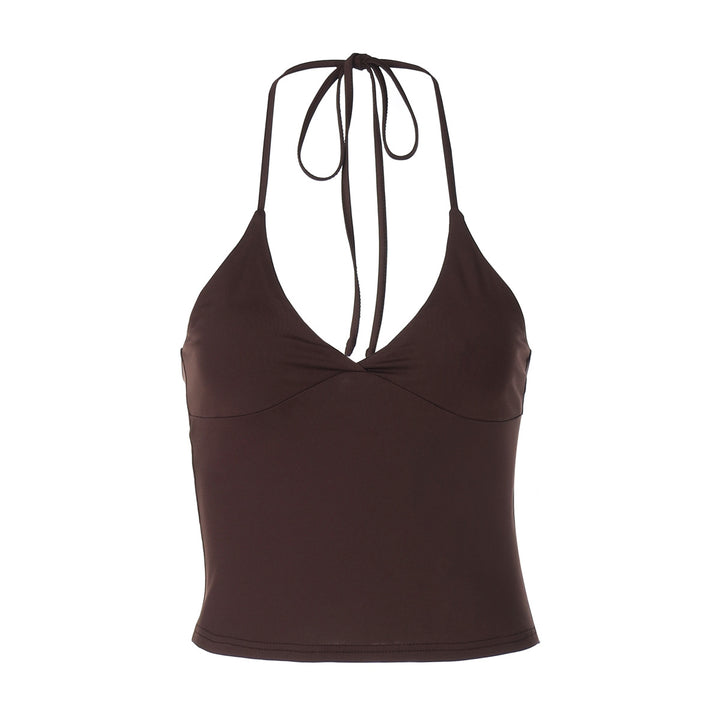Dame Halterneck-top med raffinerad drapering Mirla-Eva Jonsson