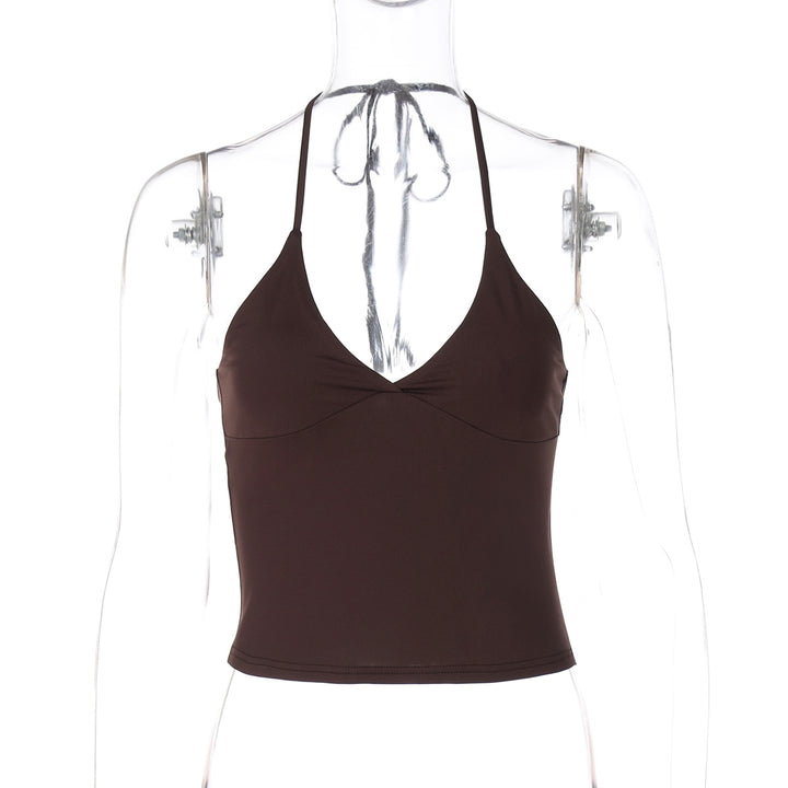 Dame Halterneck-top med raffinerad drapering Mirla-Eva Jonsson