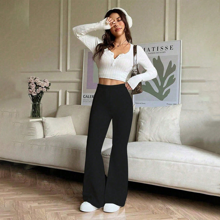 Dame Hög Midja Urtoppsbyxor Mirla-Eva Jonsson