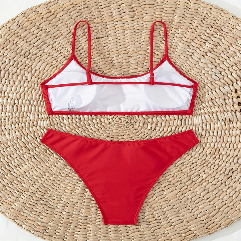 Dame Hög midja bikini-set med smala band och elastisk midja Mirla-Eva Jonsson
