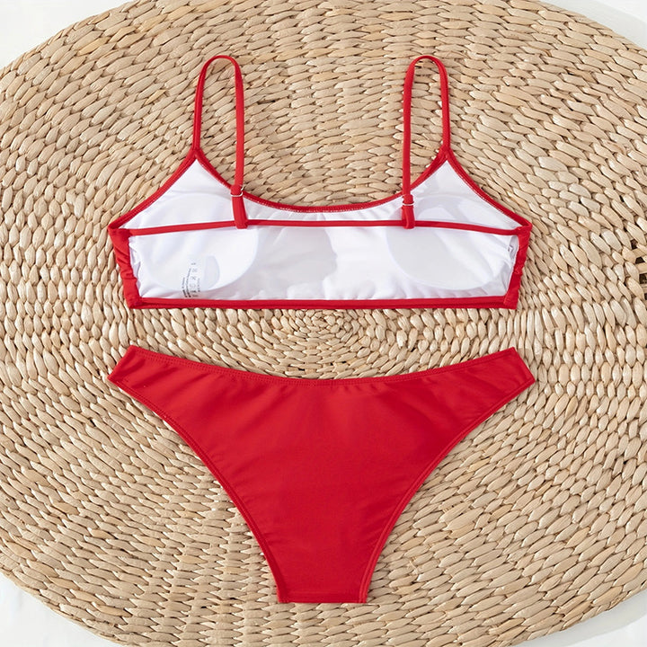Dame Hög midja bikini-set med smala band och elastisk midja Mirla-Eva Jonsson