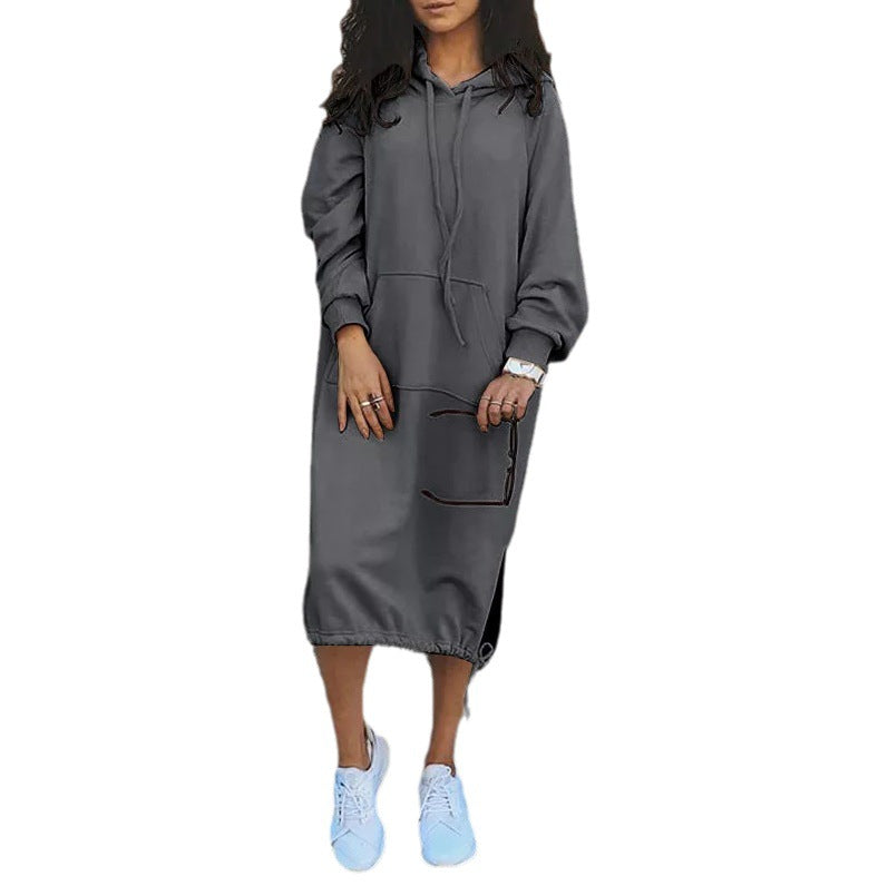 Dame Hoodie-klänning med avslappnad passform och praktiska fickor Eva Jonsson-Eva Jonsson