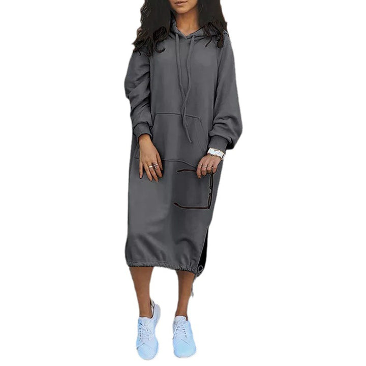 Dame Hoodie-klänning med avslappnad passform och praktiska fickor Eva Jonsson-Eva Jonsson