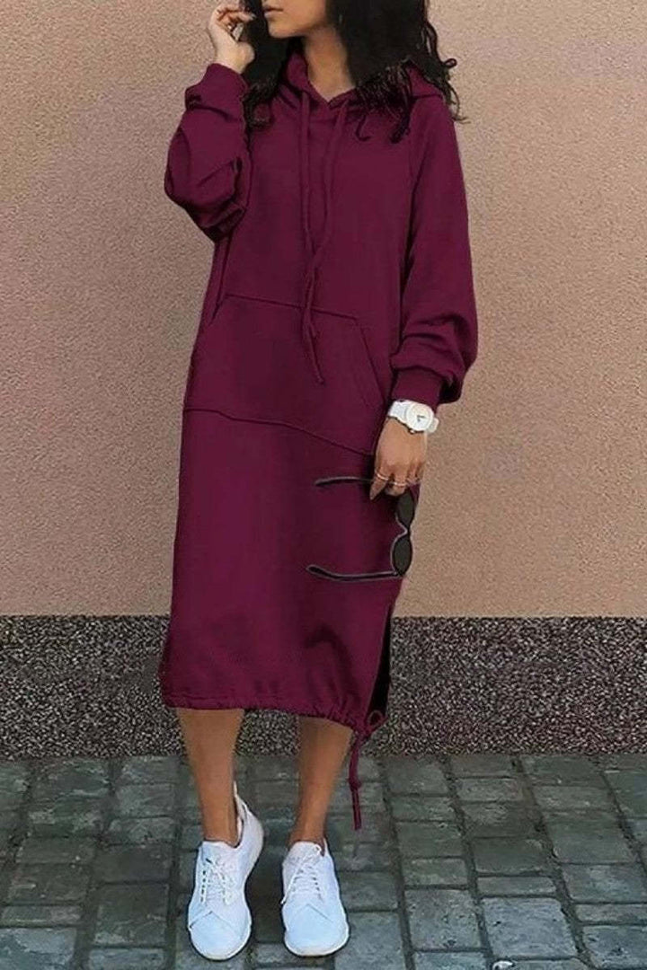 Dame Hoodie-klänning med avslappnad passform och praktiska fickor Eva Jonsson-Eva Jonsson