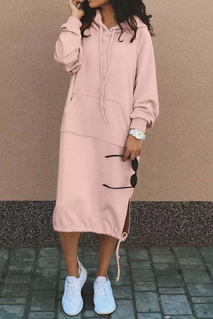 Dame Hoodie-klänning med avslappnad passform och praktiska fickor Eva Jonsson-Eva Jonsson