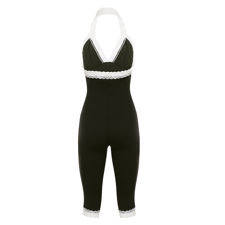 Dame Jumpsuit med spetsdetaljer och figursydd design Mirla-Eva Jonsson
