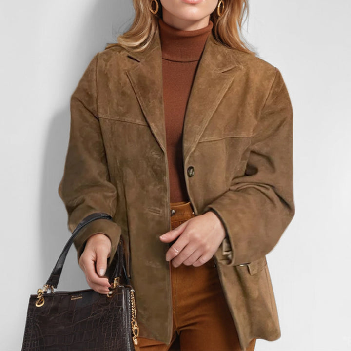 Dame Konstläderblazer Eva Jonsson-Eva Jonsson