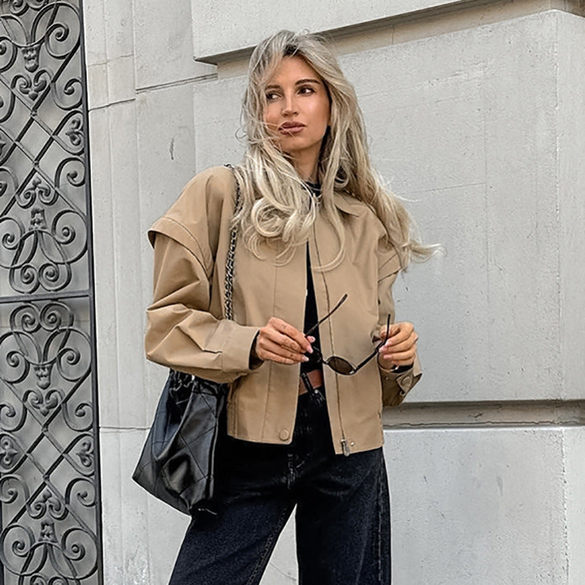 Dame Korta Utility-jacka med voluminösa ärmar och praktiska fickor Mirla-Eva Jonsson