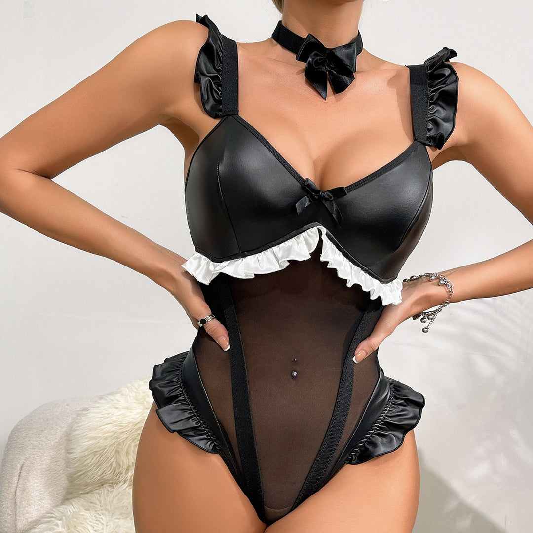 Dame Lekfullt transparent underkläder-set med volangdetaljer Mirla-Eva Jonsson