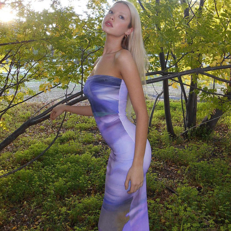 Dame Maxi Klänning med off-shoulder design och flödande tyg Mirla-Eva Jonsson