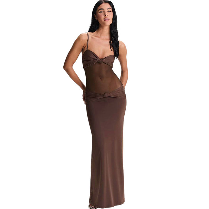 Dame Maxi Strandklänning med sofistikerad bustier-design och elastisk midja Mirla-Eva Jonsson