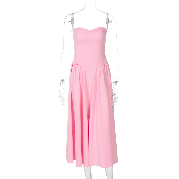 Dame Maxi-dress med elegant bustier-överdel och flödande kjol Mirla-Eva Jonsson