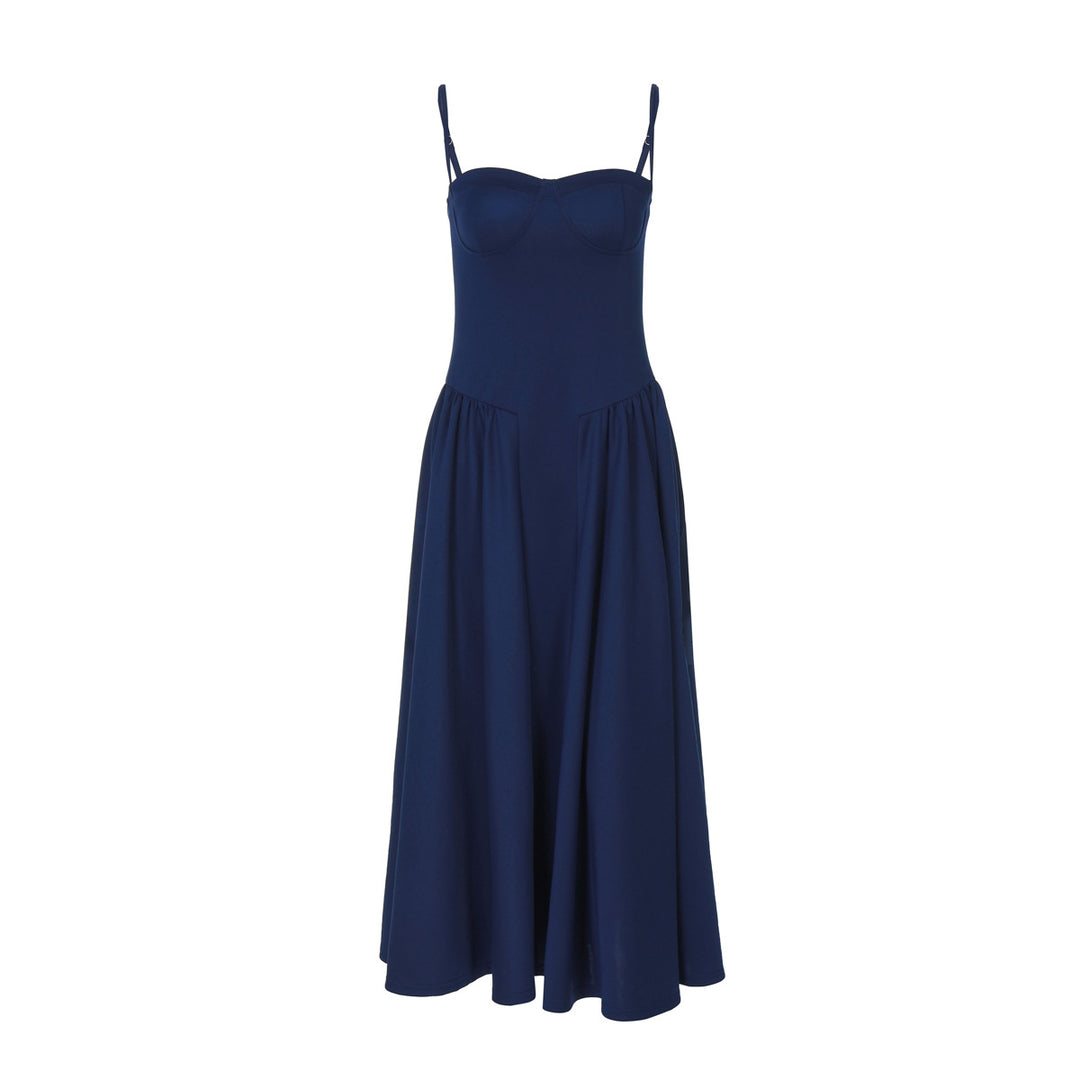Dame Maxi-dress med elegant bustier-överdel och flödande kjol Mirla-Eva Jonsson